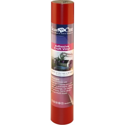 Brother ScanNCut 12"X6' Adhesive Craft Vinyl-Red   565436807